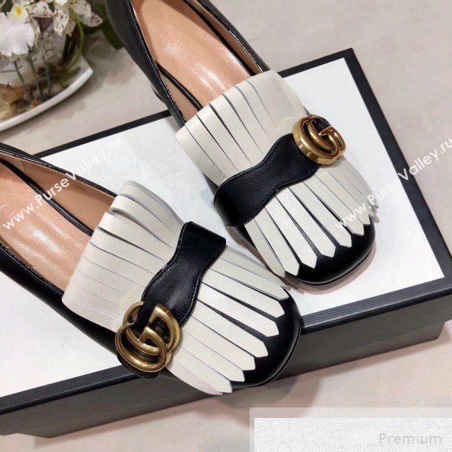 Gucci Leather Mid-heel Pump 408208 Black 2019 (DLY-9051630)