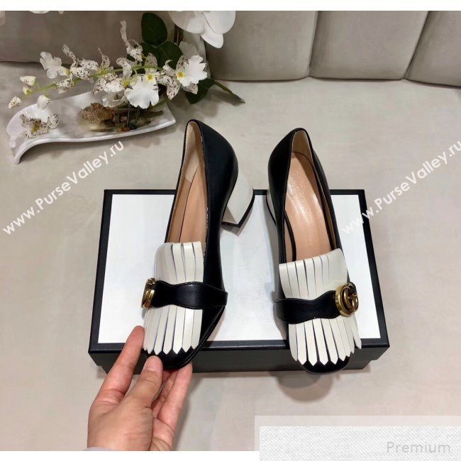 Gucci Leather Mid-heel Pump 408208 Black 2019 (DLY-9051630)