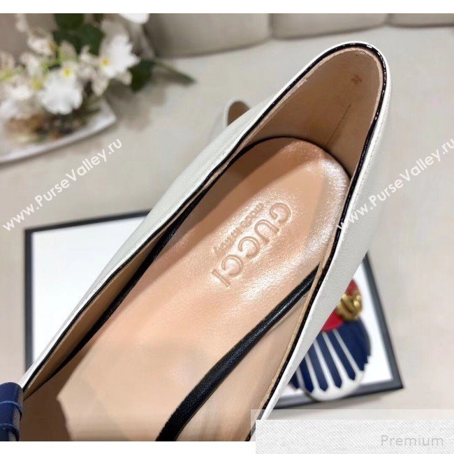 Gucci Leather Mid-heel Pump 408208 White 2019 (DLY-9051631)