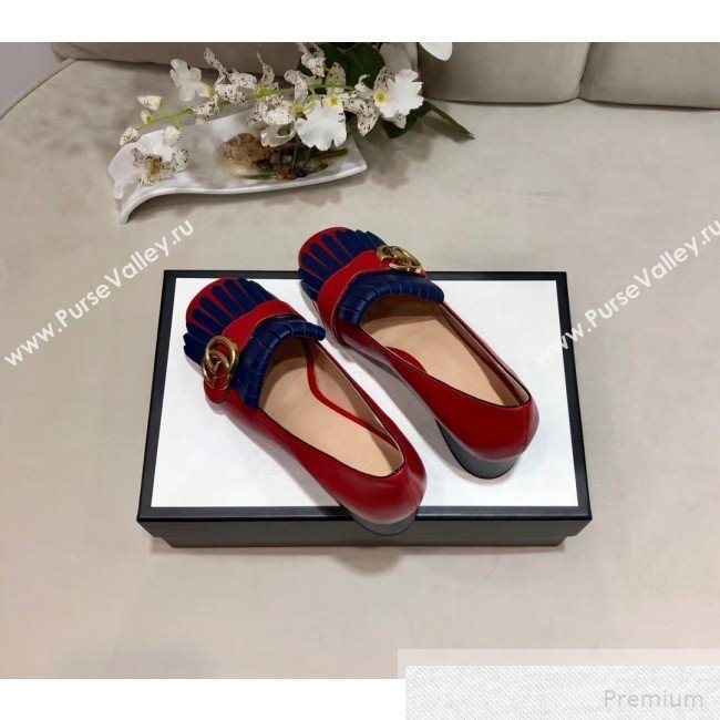 Gucci Leather Mid-heel Pump 408208 Red 2019 (DLY-9051632)
