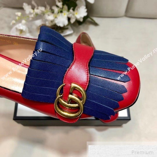 Gucci Leather Mid-heel Pump 408208 Red 2019 (DLY-9051632)