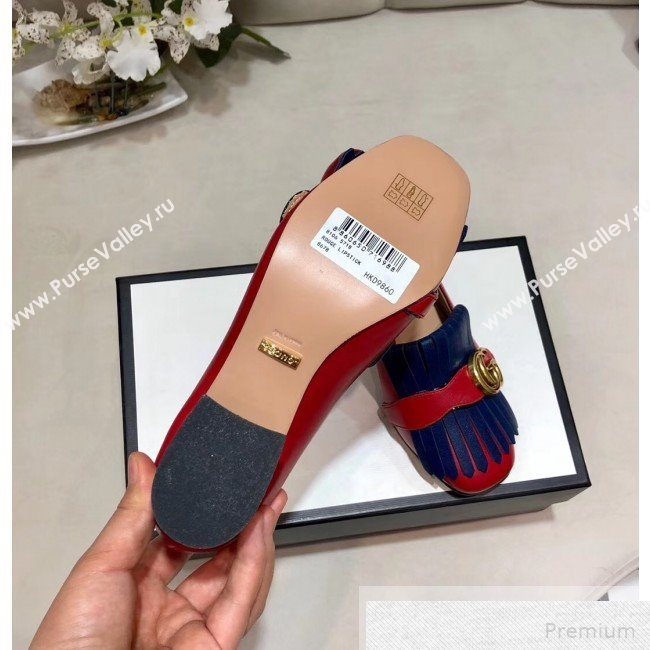 Gucci Leather Mid-heel Pump 408208 Red 2019 (DLY-9051632)