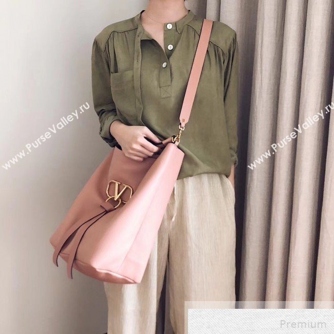 Valentino VRING Hobo Shoulder Bag Pink 2019 (JJ3-9051121)
