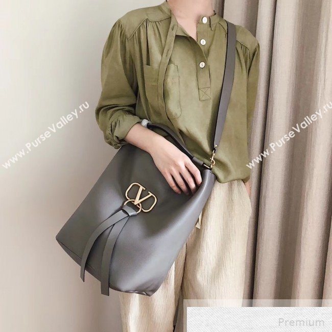 Valentino VRING Hobo Shoulder Bag Grey 2019 (JJ3-9051120)