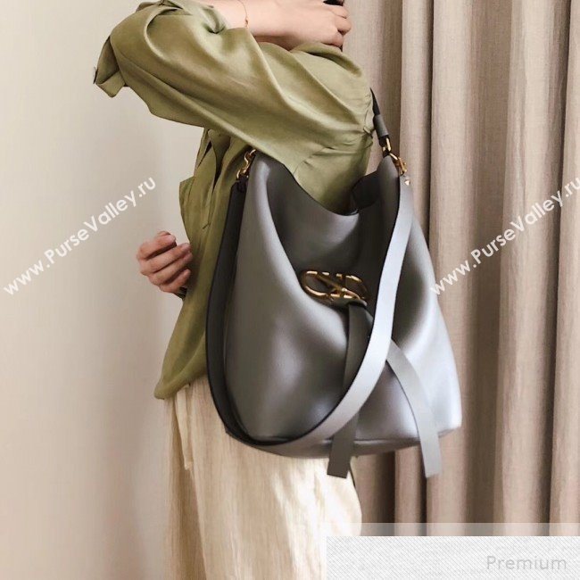 Valentino VRING Hobo Shoulder Bag Grey 2019 (JJ3-9051120)
