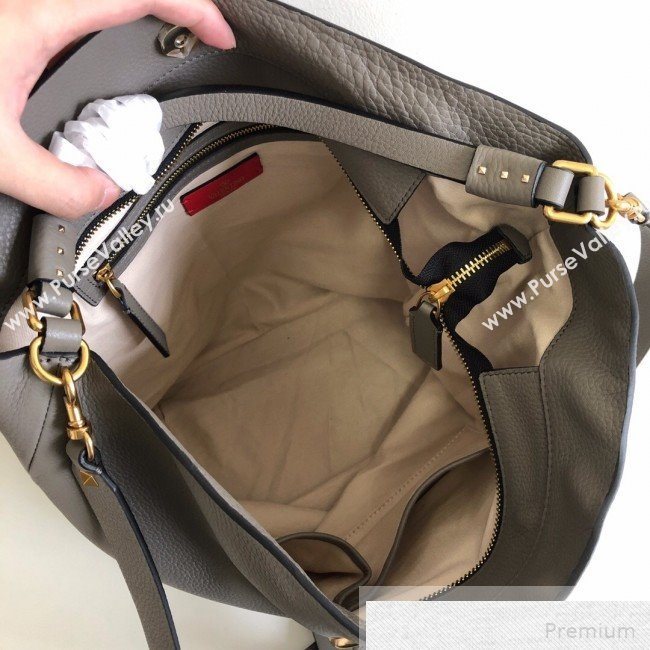 Valentino VRING Hobo Shoulder Bag Grey 2019 (JJ3-9051120)