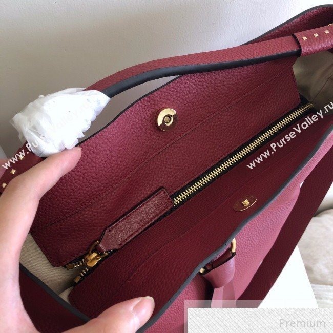Valentino VRING Hobo Shoulder Bag Burgundy 2019 (JJ3-9051122)