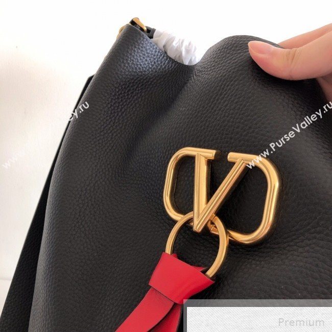 Valentino VRING Hobo Shoulder Bag Black 2019 (JJ3-9051123)