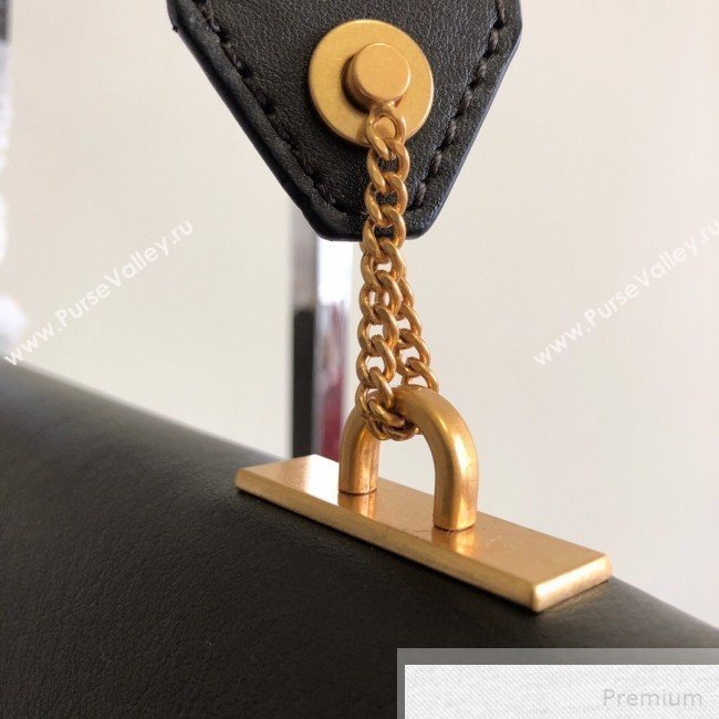 Valentino Small VRING Smooth Calfskin Shoulder Bag Black/White 2019 (JJ3-9051127)