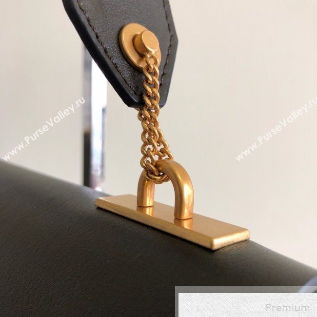 Valentino Medium VRING Smooth Calfskin Shoulder Bag Black/White 2019 (JJ3-9051128)