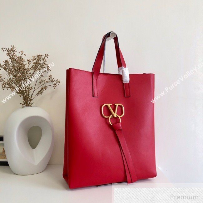 Valentino Long VRING Shopping Tote Red 2019 (JJ3-9051130)