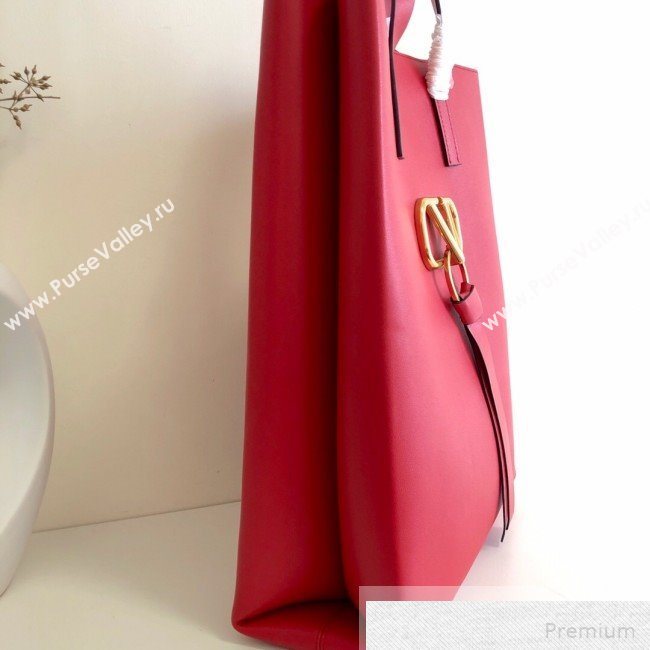 Valentino Long VRING Shopping Tote Red 2019 (JJ3-9051130)