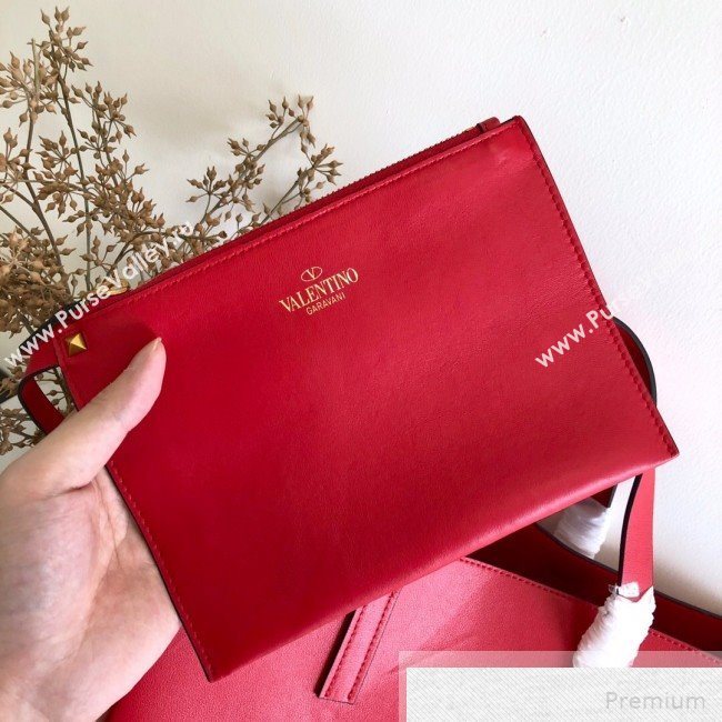 Valentino Long VRING Shopping Tote Red 2019 (JJ3-9051130)