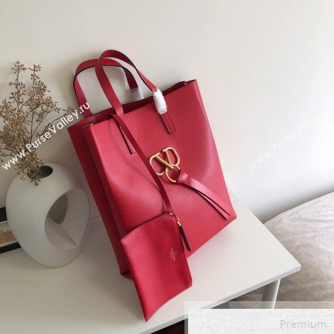 Valentino Long VRING Shopping Tote Red 2019 (JJ3-9051130)