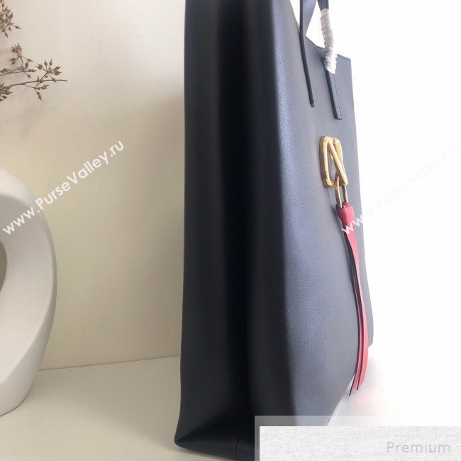 Valentino Long VRING Shopping Tote Black 2019 (JJ3-9051131)