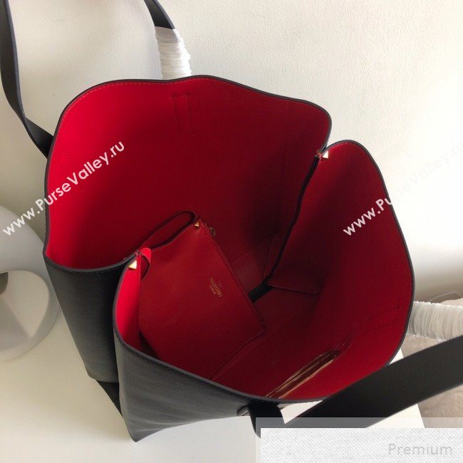 Valentino Long VRING Shopping Tote Black 2019 (JJ3-9051131)