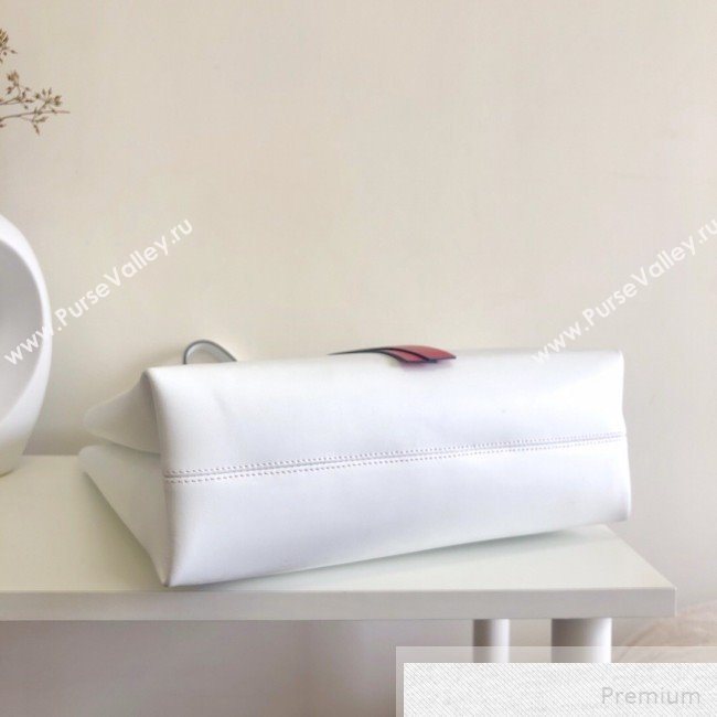 Valentino Long VRING Shopping Tote White 2019 (JJ3-9051129)