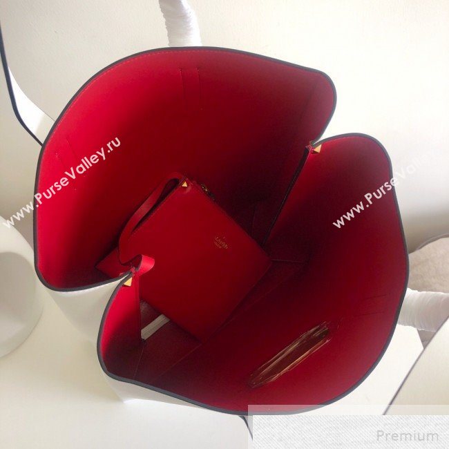 Valentino Long VRING Shopping Tote White 2019 (JJ3-9051129)