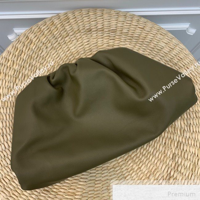 Bottega Veneta Large The Pouch Oversize Clutch in Soft Folded Leather Green 2019 (WEIP-9051313)
