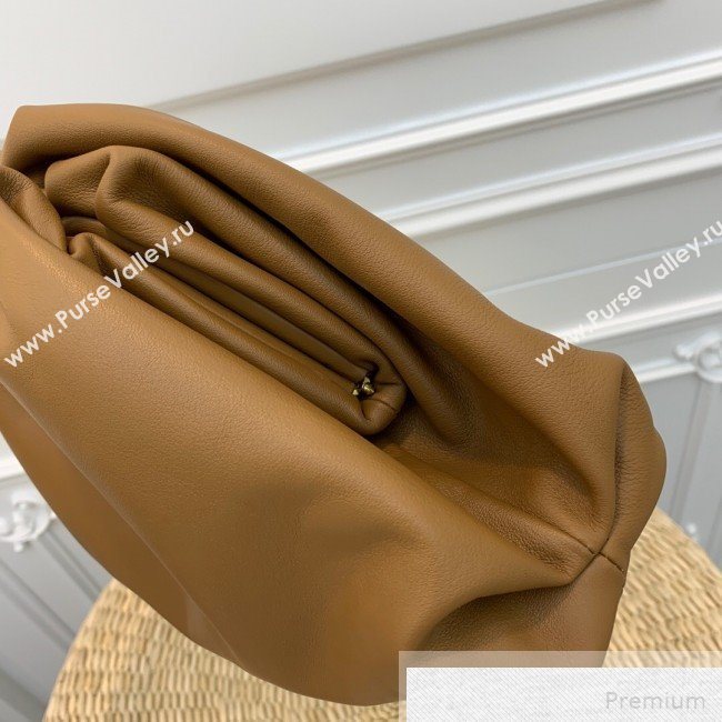 Bottega Veneta Large The Pouch Oversize Clutch in Soft Folded Leather Brown 2019 (WEIP-9051314)