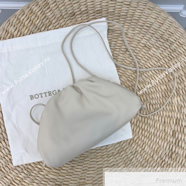 Bottega Veneta The Pouch 20 Clutch Shoulder Bag in Soft Folded Leather White 2019 (WEIP-9051316)