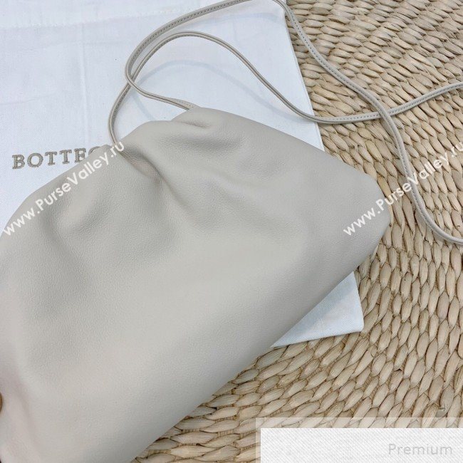 Bottega Veneta The Pouch 20 Clutch Shoulder Bag in Soft Folded Leather White 2019 (WEIP-9051316)