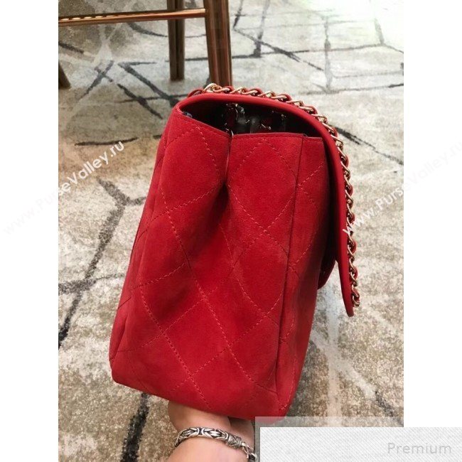 Chanel x Pharrell Oversize Suede Flap Bag Red 2019 (JDH-9051324)