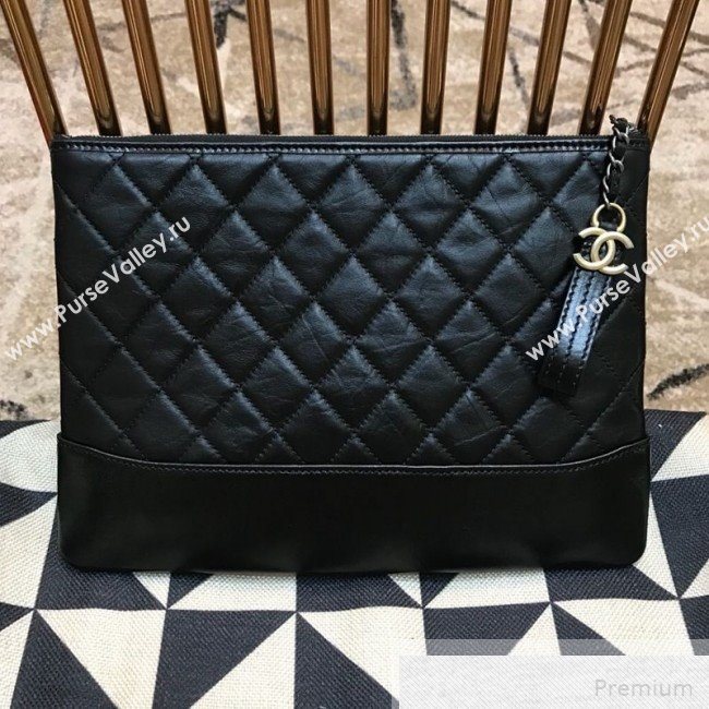 Chanel Quilted Iridescent Gabrielle Pouch Black 2019 (JDH-9051325)