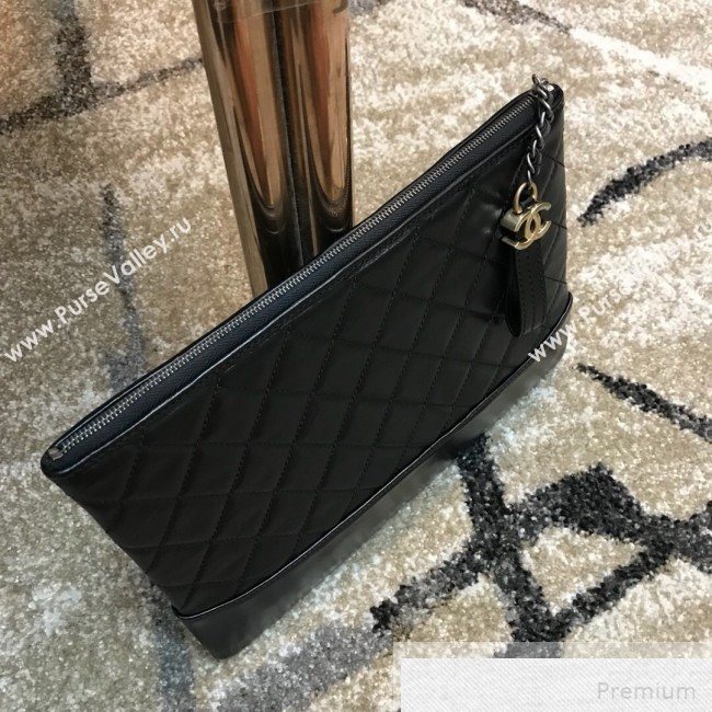 Chanel Quilted Iridescent Gabrielle Pouch Black 2019 (JDH-9051325)
