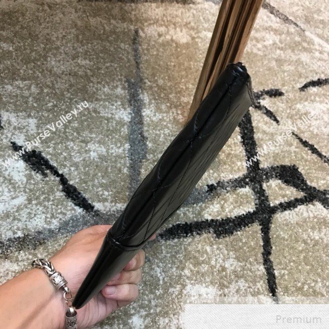 Chanel Quilted Iridescent Gabrielle Pouch Black 2019 (JDH-9051325)