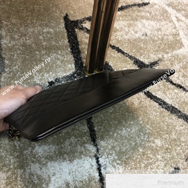 Chanel Quilted Iridescent Gabrielle Pouch Black 2019 (JDH-9051325)