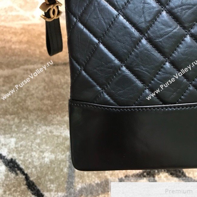 Chanel Quilted Iridescent Gabrielle Pouch Black 2019 (JDH-9051325)