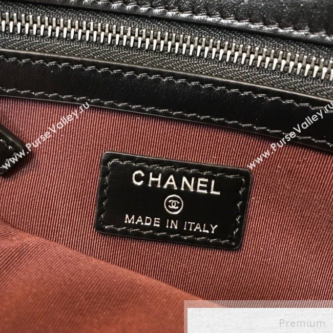 Chanel Quilted Iridescent Gabrielle Pouch Black 2019 (JDH-9051325)