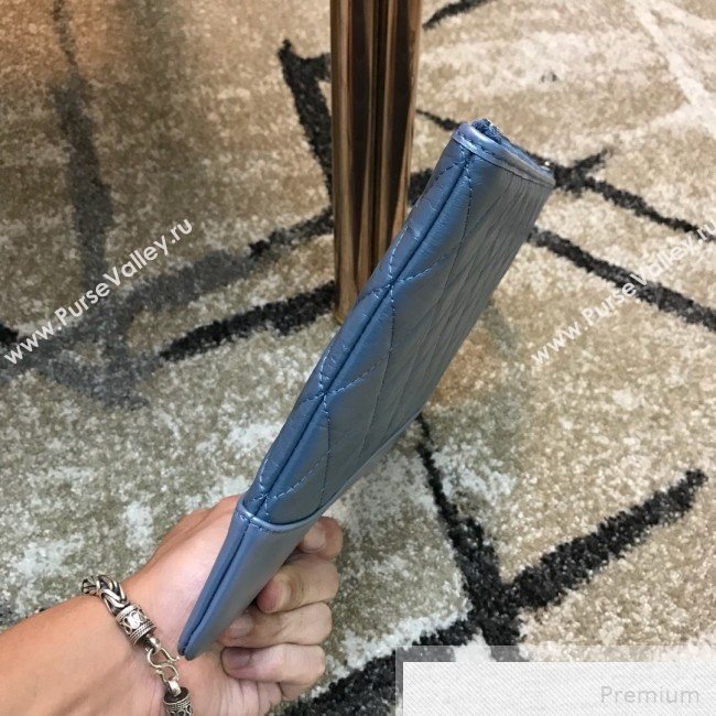 Chanel Quilted Iridescent Gabrielle Pouch Blue 2019 (JDH-9051326)