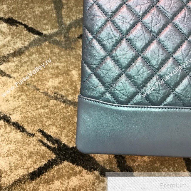 Chanel Quilted Iridescent Gabrielle Pouch Blue 2019 (JDH-9051326)