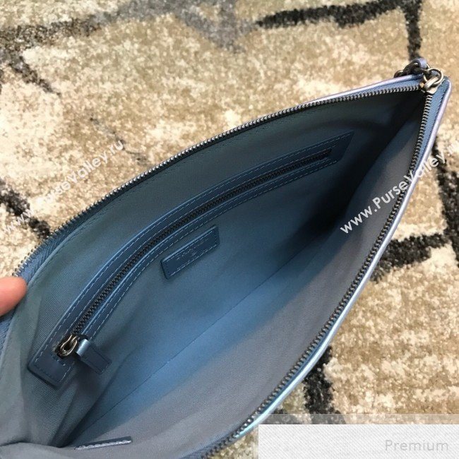 Chanel Quilted Iridescent Gabrielle Pouch Blue 2019 (JDH-9051326)