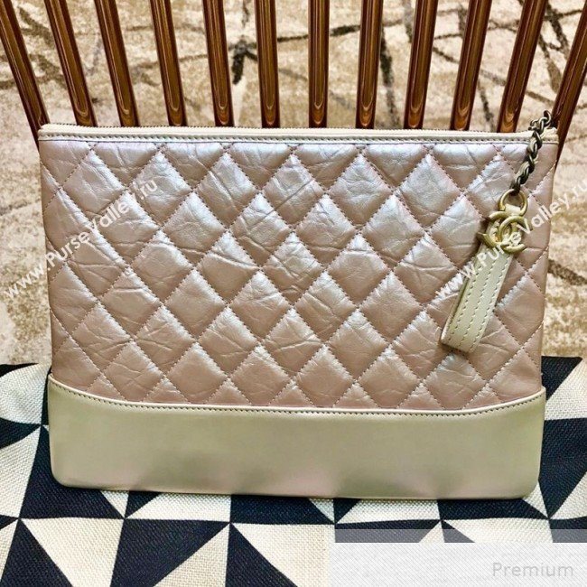 Chanel Quilted Iridescent Gabrielle Pouch Light Pink 2019 (JDH-9051327)