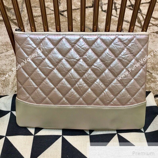 Chanel Quilted Iridescent Gabrielle Pouch Light Pink 2019 (JDH-9051327)