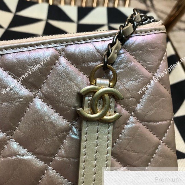Chanel Quilted Iridescent Gabrielle Pouch Light Pink 2019 (JDH-9051327)