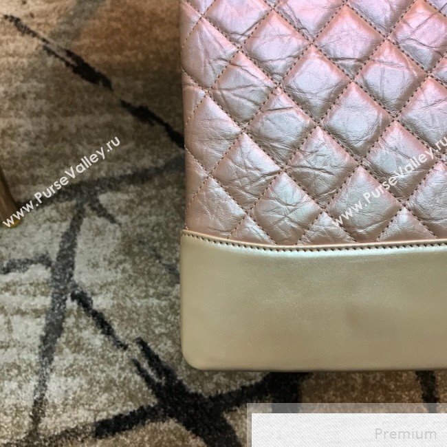 Chanel Quilted Iridescent Gabrielle Pouch Light Pink 2019 (JDH-9051327)