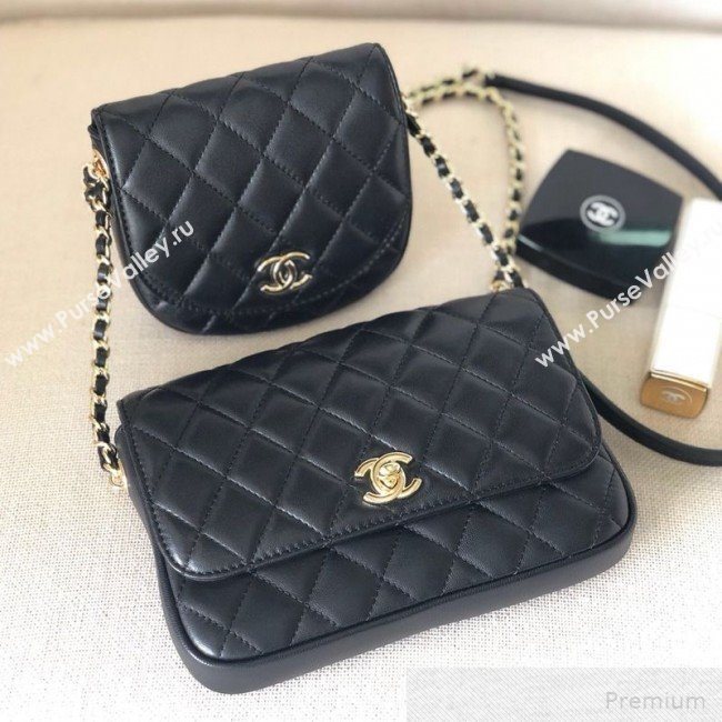 Chanel Quilted Side-Packs Flap Bag AS0545 Black 2019 (YD-9051333)