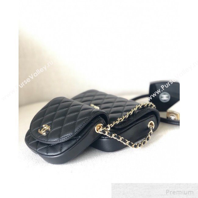 Chanel Quilted Side-Packs Flap Bag AS0545 Black 2019 (YD-9051333)