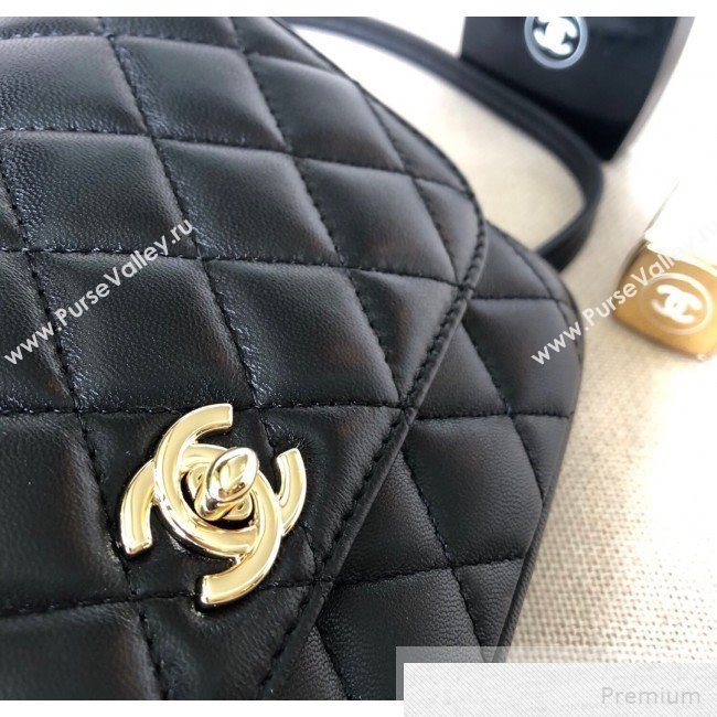 Chanel Quilted Side-Packs Flap Bag AS0545 Black 2019 (YD-9051333)