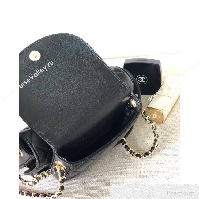 Chanel Quilted Side-Packs Flap Bag AS0545 Black 2019 (YD-9051333)