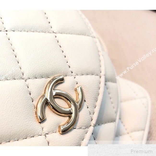 Chanel Quilted Side-Packs Flap Bag AS0545 White 2019 (YD-9051334)
