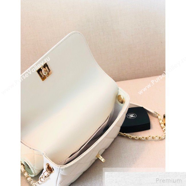 Chanel Quilted Side-Packs Flap Bag AS0545 White 2019 (YD-9051334)
