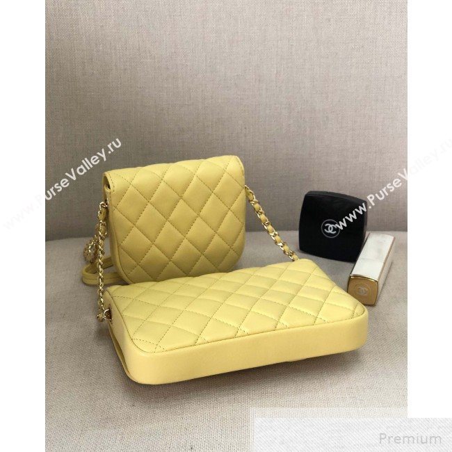 Chanel Quilted Side-Packs Flap Bag AS0545 Yellow 2019 (YD-9051335)