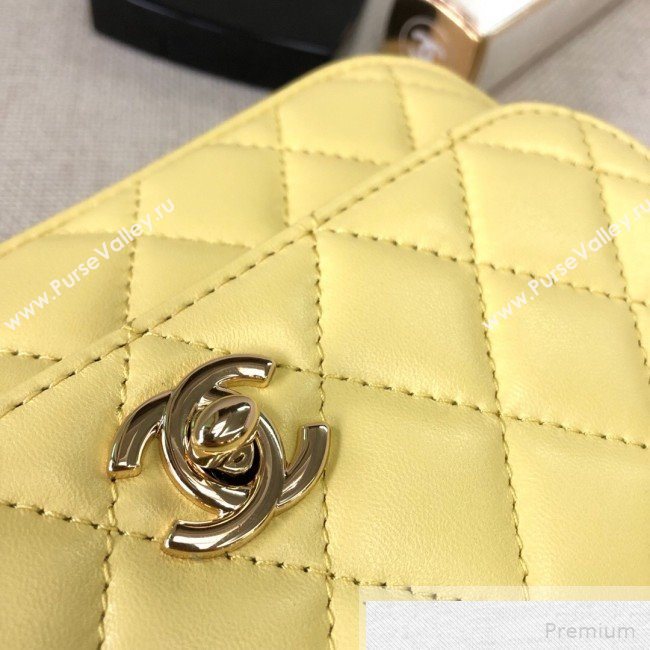 Chanel Quilted Side-Packs Flap Bag AS0545 Yellow 2019 (YD-9051335)