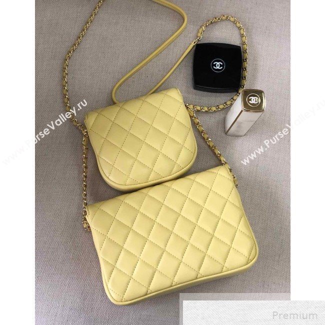 Chanel Quilted Side-Packs Flap Bag AS0545 Yellow 2019 (YD-9051335)