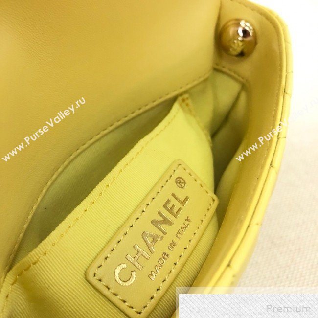 Chanel Quilted Side-Packs Flap Bag AS0545 Yellow 2019 (YD-9051335)